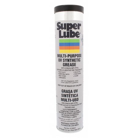 Super Lube Multi-Purpose UV Grease, Cartridge, 14.1 Oz 41150/UV
