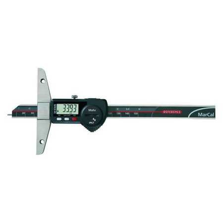 MAHR Digital Depth Gage, 0 to 12 in.Range, IP67 4126700