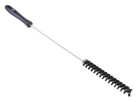 REMCO 3/4" W Tube and Valve Brush, Medium, 14 in L Handle, 19 9/10 in L Brush, Black 53769