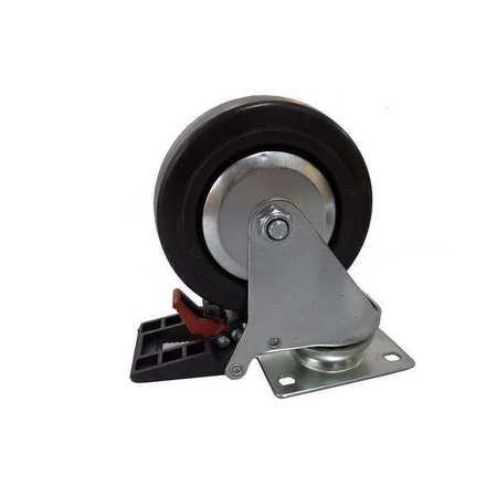 WESTWARD Swivel Tpr Caster with Brake, 5x2 TT10A029SBG