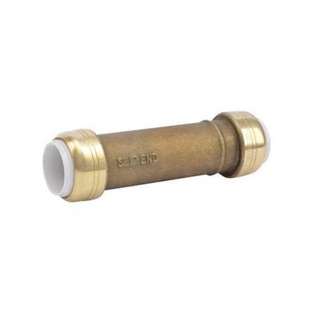 Sharkbite Push-to-Connect Slip Coupling, 1/2 in Tube Size, Brass, Brass UIP3008