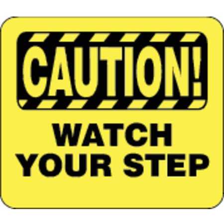 TENSABARRIER Acrylic Sign, Caution Watch Your Step SG7-35-1114-250-H