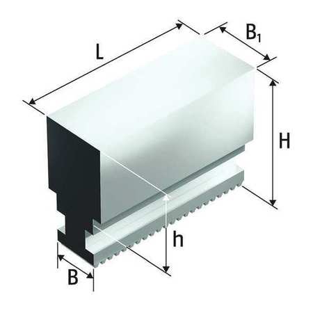 SCHUNK Soft Top Jaw Set, 2.56 in. H, PK3 0164113