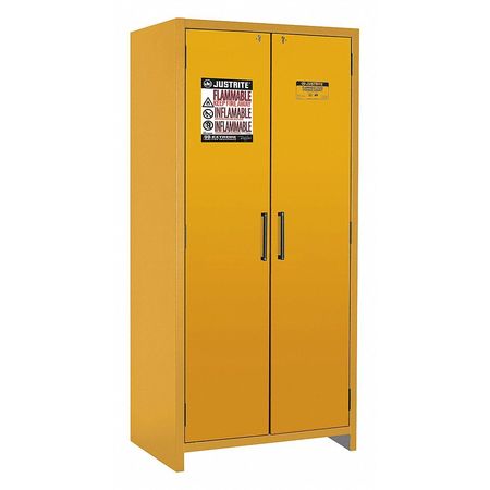 22 Gal Blue Undercounter Corrosives Cabinet, 2 Self Close Doors, 892322