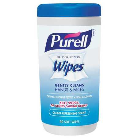 PURELL Hand Sanitizing Wipes, 40 Count Canister, PK6 9120-06-CMR