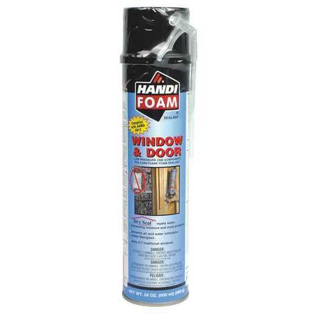 HANDI-FOAM Window & Door Spray Foam Sealant, 24 oz, Aerosol Can, Creme, 1 Component P30271