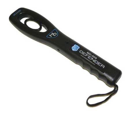 METAL DEFENDER Handheld Metal Detector, LED, Black, 1 lb. MD-008