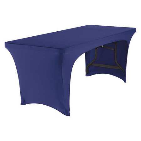 Zoro Select Stretch Fitted Table Cover, Blue, 72 in. W 16546