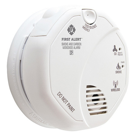 First Alert Carbon Monoxide and Smoke Alarm, Electrochemical, Photoelectric Sensor, 85 dB @ 10 ft Audible Alert 1044807