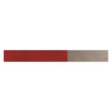 ORALITE Reflective Tape, Red/White, 18 in.L, 2 in.W 18352