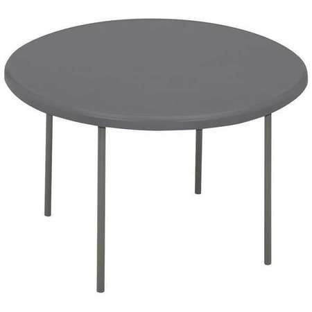 Iceberg Round IndestrucTableÃ‚Â® Classic Folding Table, Charcoal - 60" Round, Blow Molded Polyethylene Top 65267
