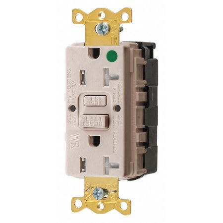 HUBBELL Ground Fault Products, Commercial Standard GFCI Receptacles, GFRST15IU GFTWRST83SNAPLA