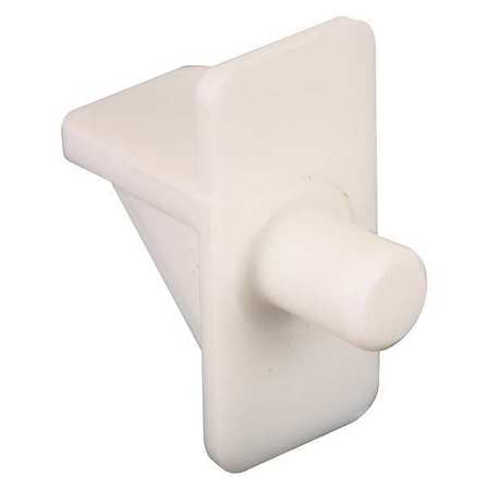 PRIMELINE TOOLS Shelf Support Peg, 1/4 in. Diameter, White Plastic (8 Pack) U 10138