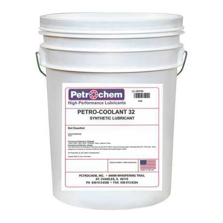 PETROCHEM Compressor Oil, 5 gal., Pail, Synthetic Oil PETRO-COOLANT 32-005