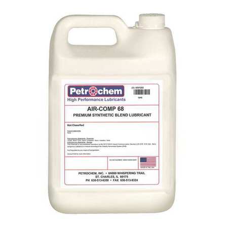 PETROCHEM Compressor Oil, 1 gal., Jug, Synthetic Oil AIR-COMP 68-001
