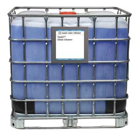 MASTER STAGES Liquid Glass Cleaner, 270 gal., Light Blue, Mild Ammonia, Palletized Tank TASK2GC/NR270P