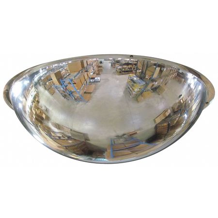 Zoro Select Full Dome Mirror, Plastic, 36 in. Dia. ONV-360-36-PB