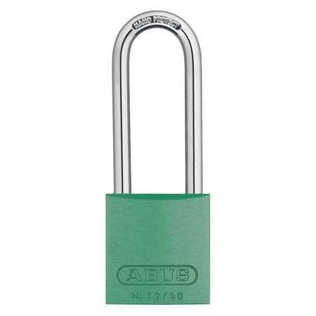 ABUS Keyed Padlock, Open, Rectangular Aluminum Body, Hardened Steel Shackle, 3/4 in W, 6 PK 15404