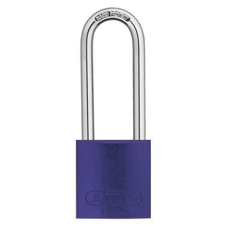 Abus Keyed Padlock, Open, Rectangular Aluminum Body, Hardened Steel Shackle, 13/16 in W, 3 PK 15420