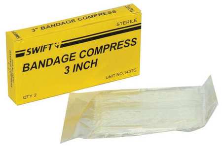 HONEYWELL Gauze Compress, Sterile, No, Cotton, PK2 35143TC