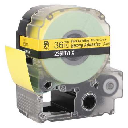 EPSON Strong Adhesive Label Cartridge, Black on Yellow, Labels/Roll: Continuous 236IBYPX
