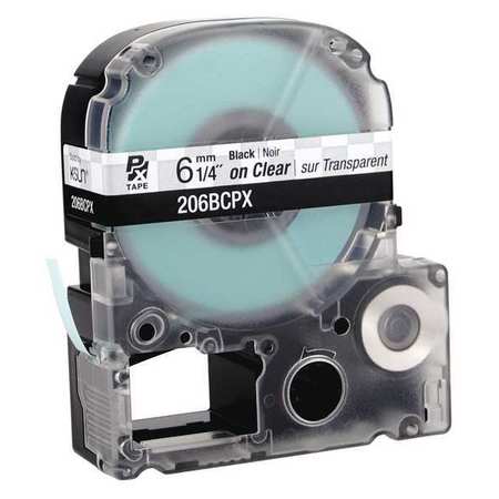 EPSON Label Cartridge, Black on Clear, Labels/Roll: Continuous 206BCPX