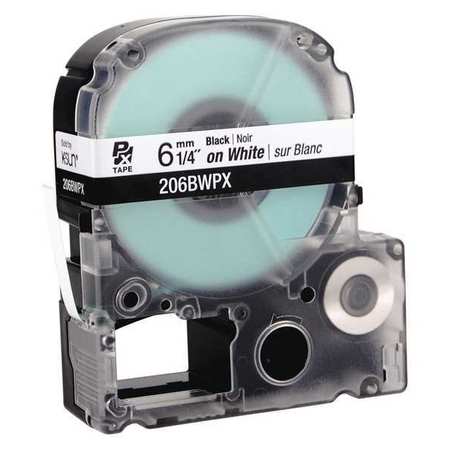 Epson Label Cartridge, Black on White, Labels/Roll: Continuous 206BWPX