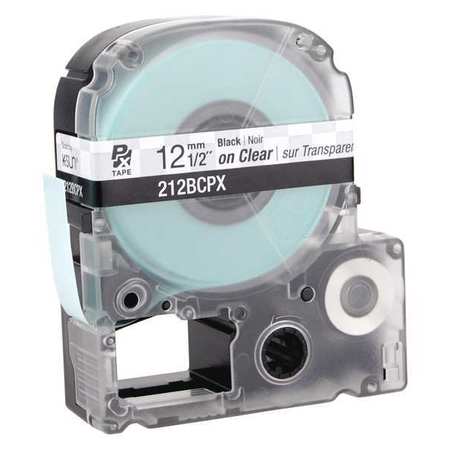 Epson Label Cartridge, Black on Clear, Labels/Roll: Continuous 212BCPX
