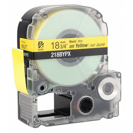 EPSON Label Cartridge, Black on Yellow, Labels/Roll: Continuous 218BYPX