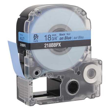 EPSON Label Cartridge, Black on Blue, Labels/Roll: Continuous 218BBPX