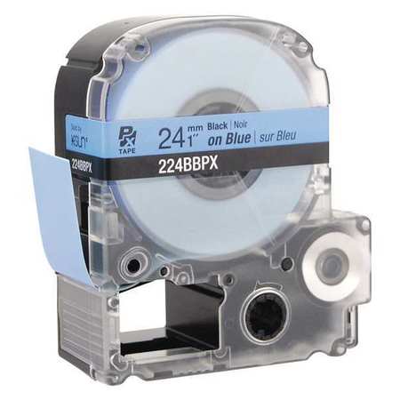 EPSON Label Cartridge, Black on Blue, Labels/Roll: Continuous 224BBPX