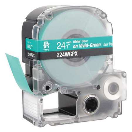 EPSON Label Cartridge, White on Green, Labels/Roll: Continuous 224WGPX