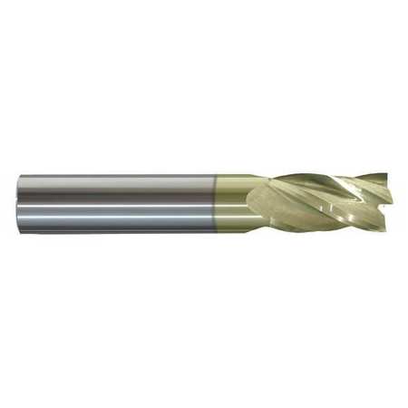 ZORO SELECT End Mill, 3/8 in.4 Flutes, ZrN 206-001174