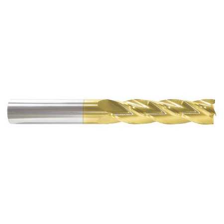 ZORO SELECT End Mill, 3/8 in.4 Flutes, TiN 215-001041