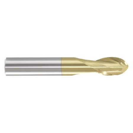 ZORO SELECT End Mill, 1/16 in.2 Flutes, TiN 219-001021