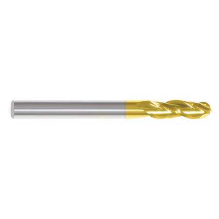 ZORO SELECT End Mill, 7/64 in.3 Flutes, TiN 222-001061