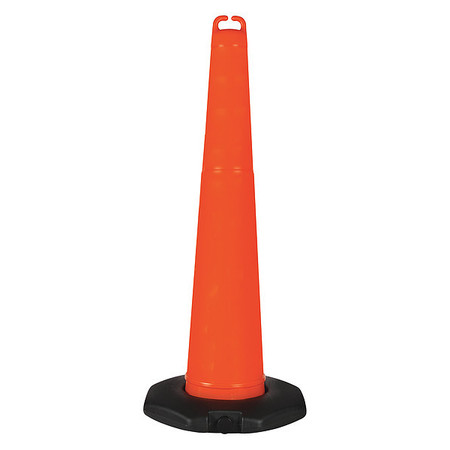 ZORO SELECT Traffic Cone, 42in H, Orange, Polyethylene 45YJ68