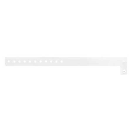 IDENTIPLUS ID Wristband, Vinyl, L-Shaped, White, PK500 V1-09