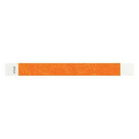 IDENTIPLUS ID Wristband, Adhesive, Orange, 1in W, PK500 T2-04