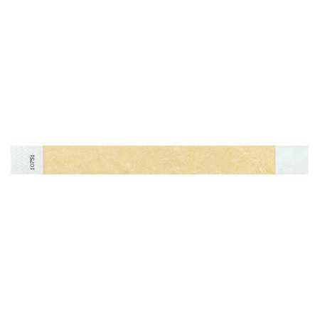 IDENTIPLUS ID Wristband, Adhesive, Gold, 1 in. W, PK500 T2-11