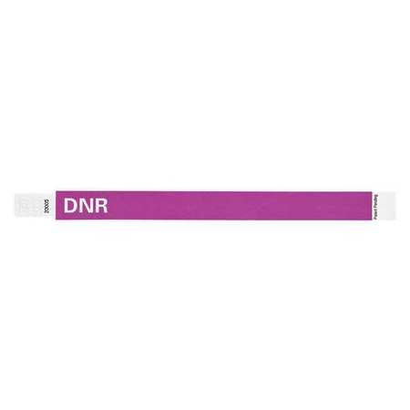 IDENTIPLUS ID Wristband, Tyvek, 10 in. L, DNR, PK500 T3UD-203-36