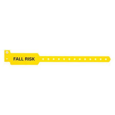 IDENTIPLUS ID Wristband, 10-1/4 in L, Fall Risk, PK500 P3DM-202-34