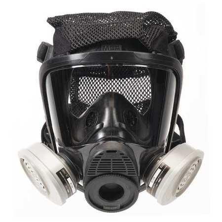 Msa Safety Full Face Respirator, M, Bayonet, Silicone 10083760