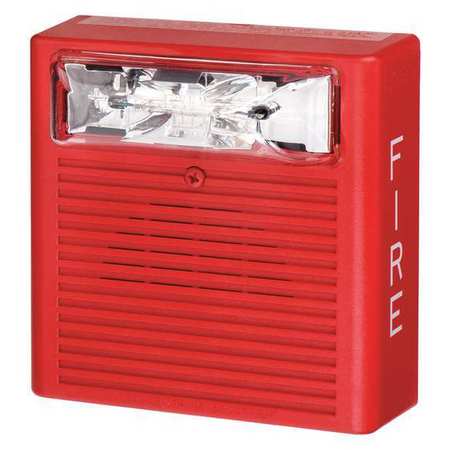 EATON Horn Strobe, Red, 0.480A, Wall Mnt, 75 CP CN125716