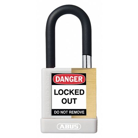 ABUS Keyed Padlock, Open, Rectangular Steel Body, Hardened Steel Shackle, 3/4 in W 20039