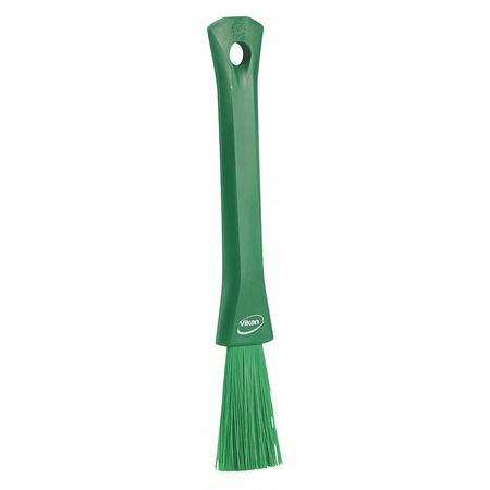 VIKAN 1 13/16 in W Detail Brush, Soft, 5 51/64 in L Handle, 8 5/64 in L Brush, Green, Plastic 5551302