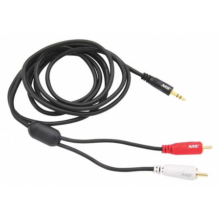 Mobilespec RCA Audio Cable, Black, 6 ft., Single Foil MBS12102