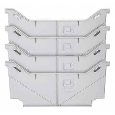 Decked Compartment Box Divider with polypropylene, 8 in H x 3/4 in W AD2