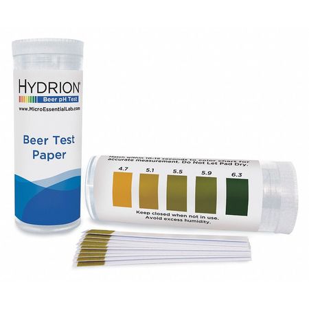 Hydrion Test Strips, Detects pH, 4.7 to 6.3 Range BR-64
