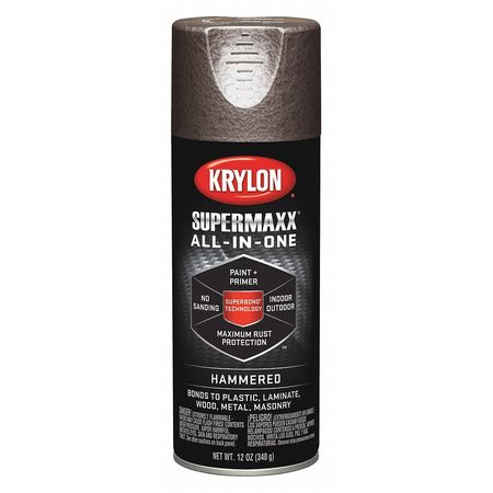 Krylon Hammered Spray Paint, Brown, Hammered, 12 oz. K08986007